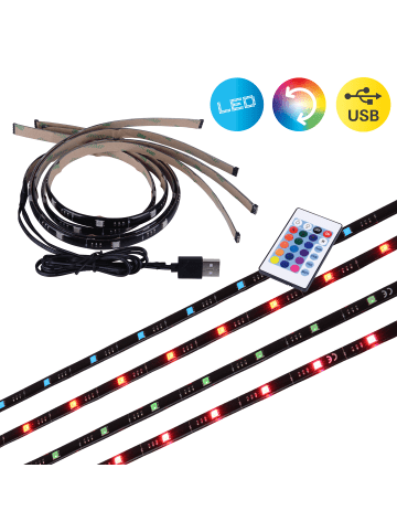 näve LED Stripe "Stripe" in bunt - (L)50 cm x (B)1 cm x (H)0.3 cm