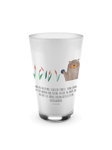 Mr. & Mrs. Panda Glas Otter Stein mit Spruch in Transparent