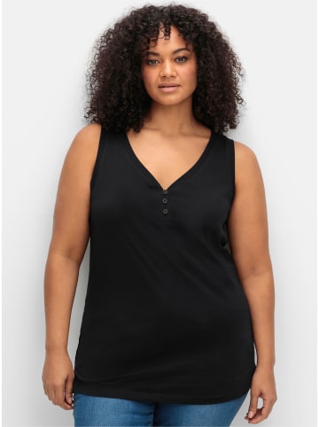 sheego Tanktop in schwarz