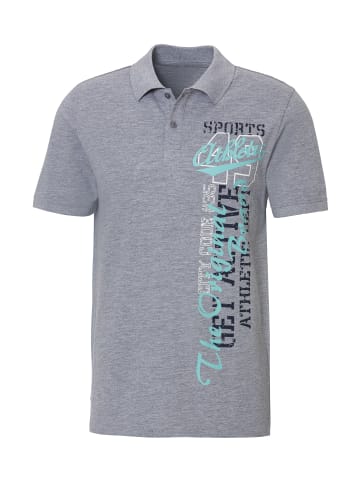 John Devin Poloshirt in grau meliert
