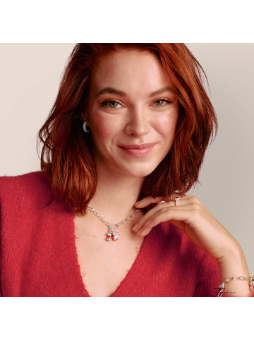 Thomas Sabo Charm-Anhänger Snoopy Winterjacke Peanuts Connect in silber, bunt