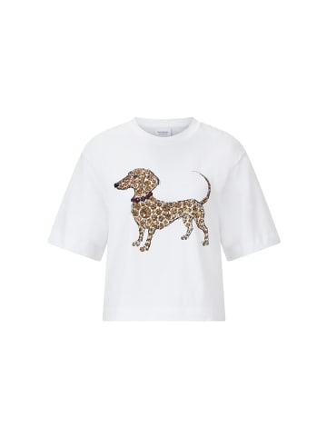 Rich & Royal Gentle Fit T-Shirt mit Dog Print in White