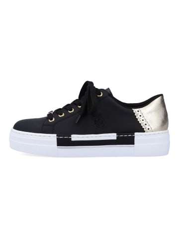 rieker Sneaker in Schwarz/Gold