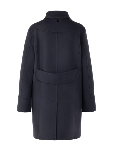 MARC CAIN Edler Wollmantel mit Ziernähten in Blau