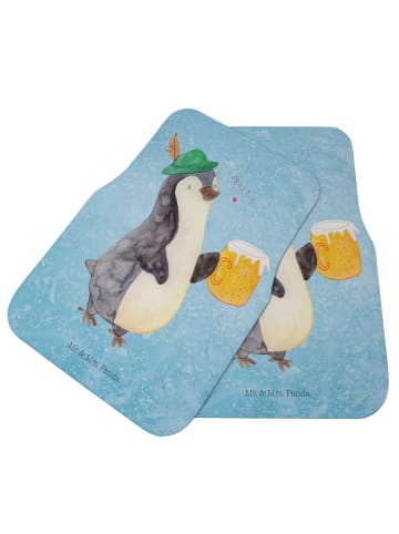 Mr. & Mrs. Panda Fußmatte Fürs Auto Pinguin Bier ohne Spruch in Eisblau