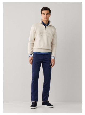 Faconnable Sweatshirt mit halbem Reißverschluss in Beige