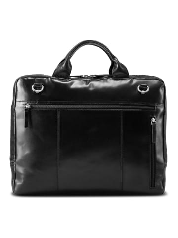 Jost Skagen Aktentasche Leder 38 cm Laptopfach black