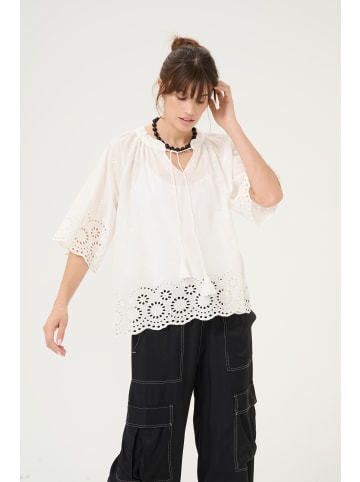 CULTURE Kurzarm-Bluse CUreya Relaxed fit in Spring Gardenia