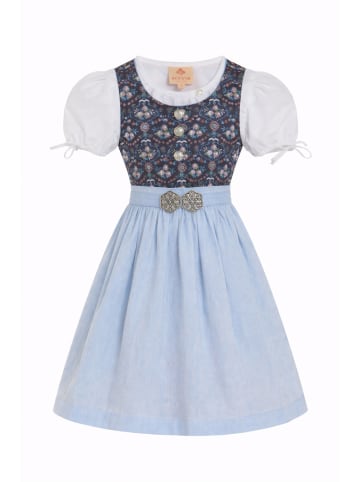 Berwin Kinderdirndl mit Muster und Schürze mit Schließe