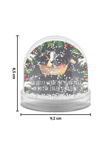 Mr. & Mrs. Panda Weihnachts Schneekugel Pinguin Angelboot mit Sp... in Kreidetafel