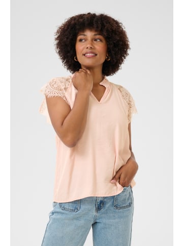 Cream Kurzarm-Bluse CRNola Straight fit in Sepia Rose
