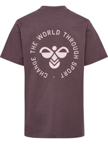Hummel T-Shirt Hmljr Reg Kinder in BLACK PLUM