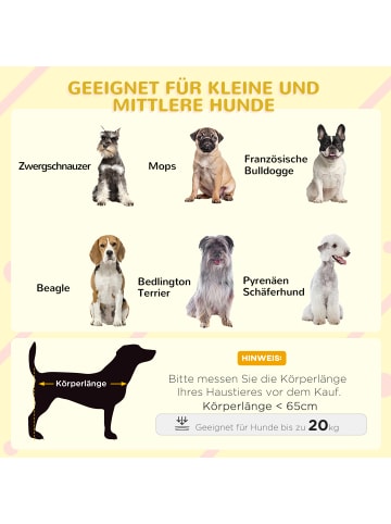 Pawhut Hundehütte 121L x 77B x 78H cm