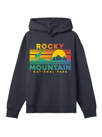 F4NT4STIC Hoodie US National Parks Rocky Mountain Sunset in off black