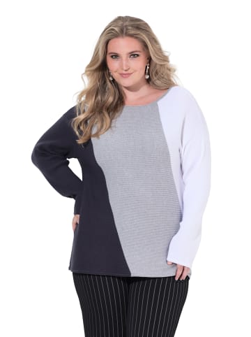 Ulla Popken Pullover in grau melange
