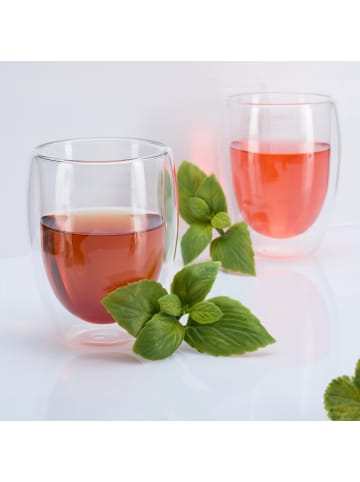 relaxdays 6 x Latte Macchiato Gläser in Transparent - 350 ml