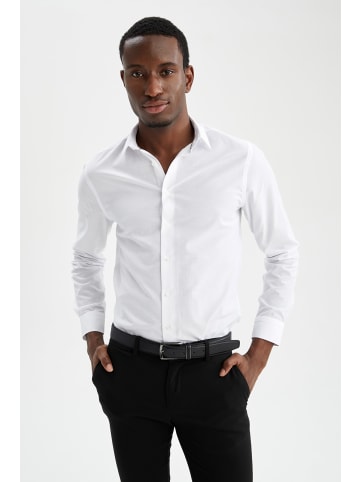 DeFacto Langarmshirt SLIM FIT in Weiß