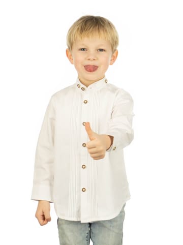 OS-Trachten Trachtenhemd Obafo in weiß