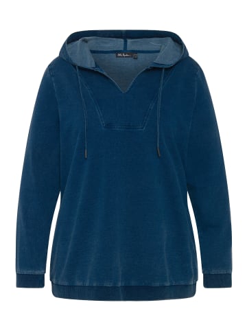 Ulla Popken Sweatshirt in mattes jeansblau