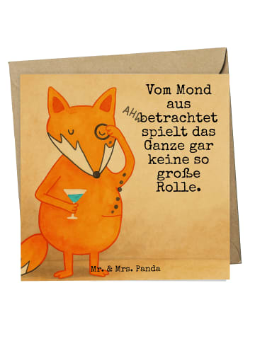 Mr. & Mrs. Panda Doppelkarte Fuchs Lord Design mit Spruch in Weiß