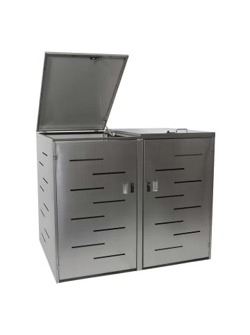 MCW 2er-/4er-Mülltonnenverkleidung E83, Edelstahl 50kg