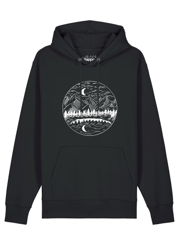 wat? Apparel Sweatshirt Mountains by night in Schwarz