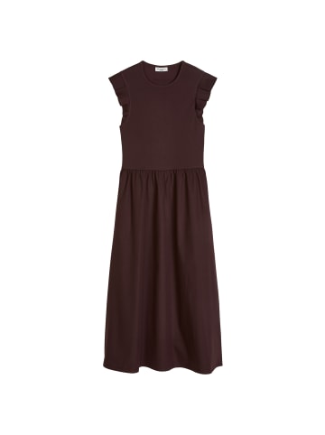 Marc O'Polo DENIM Volant-Jerseykleid flared in Burnt Aubergine