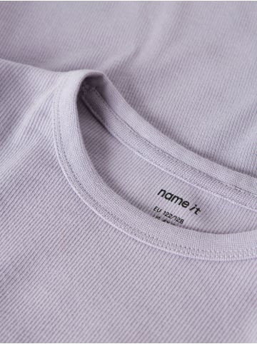 name it Langarmshirt NKFNAKAL LS TOP in lavender gray