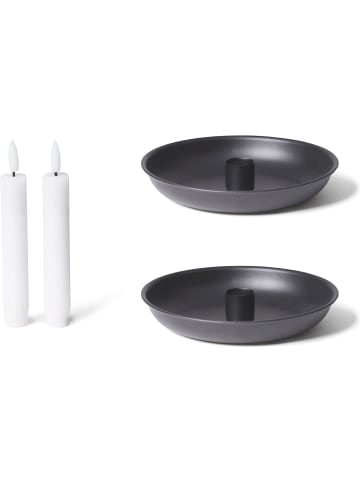 Novaliv 2er-Set Stabkerzenhalter 18cm Metall Kerzenhalter Adventskranz Tafelke in Gold