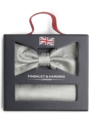Finshley & Harding London Fliege und Einstecktuch in lind