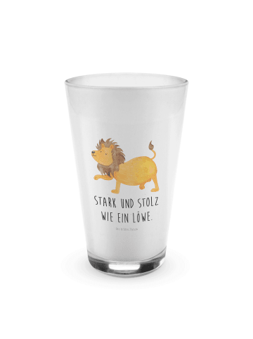 Mr. & Mrs. Panda Longdrinkglas Sternzeichen Löwe mit Spruch in Transparent