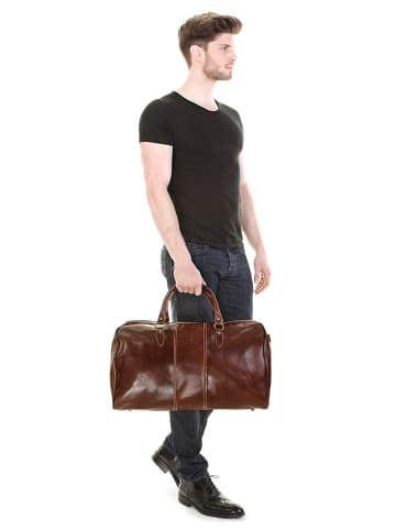 piké Reisetasche CALABRIA GRANDE echt Leder in braun