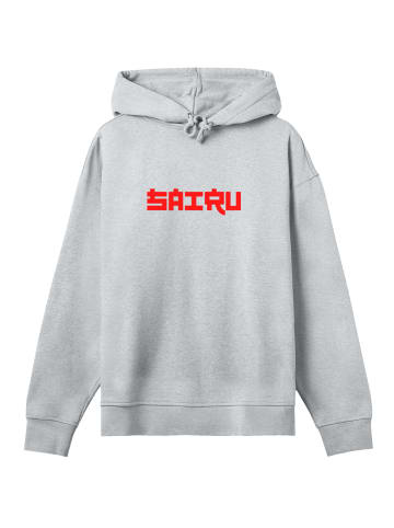 F4NT4STIC Hoodie Koi Fish Japan Streetstyle in grau meliert