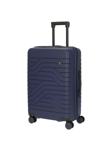 BRIC`s BY Ulisse - 4-Rollen-Trolley 65 cm erw. (black) in ozean blue