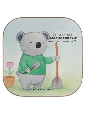 Mr. & Mrs. Panda Glasuntersetzer Garten- und Landschaftsbauer Le... in Weiß