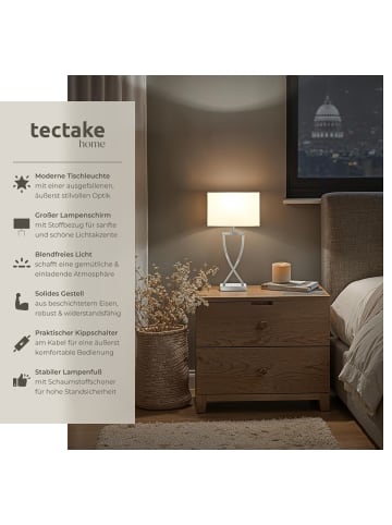 tectake Tischleuchte Avina, modernes Design, 60W