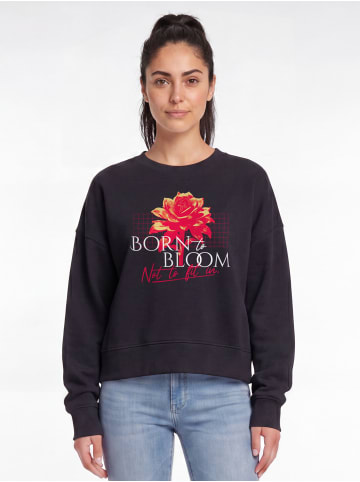 wat? Apparel Sweatshirt Born to bloom in Schwarz