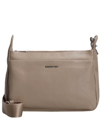 Mandarina Duck Mellow Leather - Umhängetasche 36 cm (nero) in warm taupe