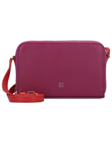 DuDu Ines Umhängetasche Leder 19 cm fuchsia