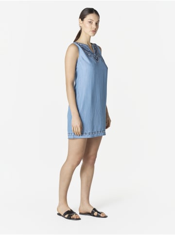 KOROSHI Kleid mit besticktem Denim-Effekt in blau