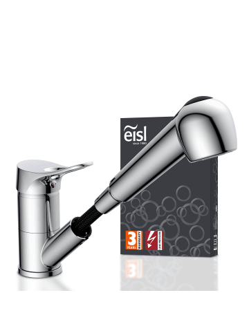Eisl VERONA Spültischarmatur Niederdruck, Chrom, mit herausziehbarer Geschirrbrause