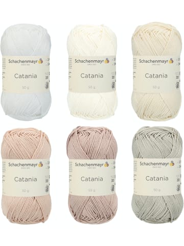 Schachenmayr since 1822 Handstrickgarne Catania, Set in Weiss Beige Mix