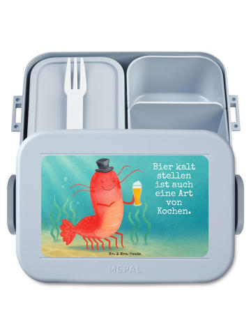 Mr. & Mrs. Panda Brotdose Hummer Weizen Design mit Spruch in Blau Pastell