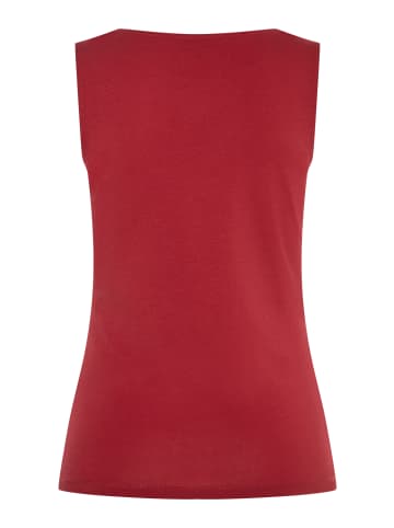 More & More stretchiges Basic-Tanktop, Baumwollmischung in red pepper