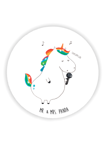 Mr. & Mrs. Panda magnet Einhorn Sänger ohne Spruch in Weiß