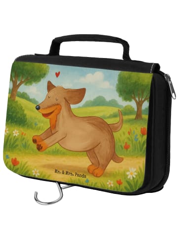 Mr. & Mrs. Panda kosmetiktäschchen Hund Dackel Design ohne Spruch in Weiß