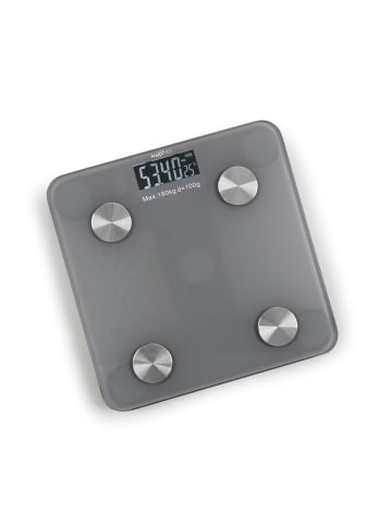 MAXXMEE Personen-Waage Körperanalyse 3V grau mit Bluetooth inkl. Batterien grau