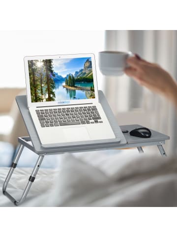 relaxdays Laptoptisch in Grau