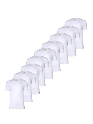 adidas T-Shirt V Neck Shirt (9PK) in White