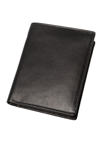 Alassio Geldbörse Leder 9,5 cm in schwarz